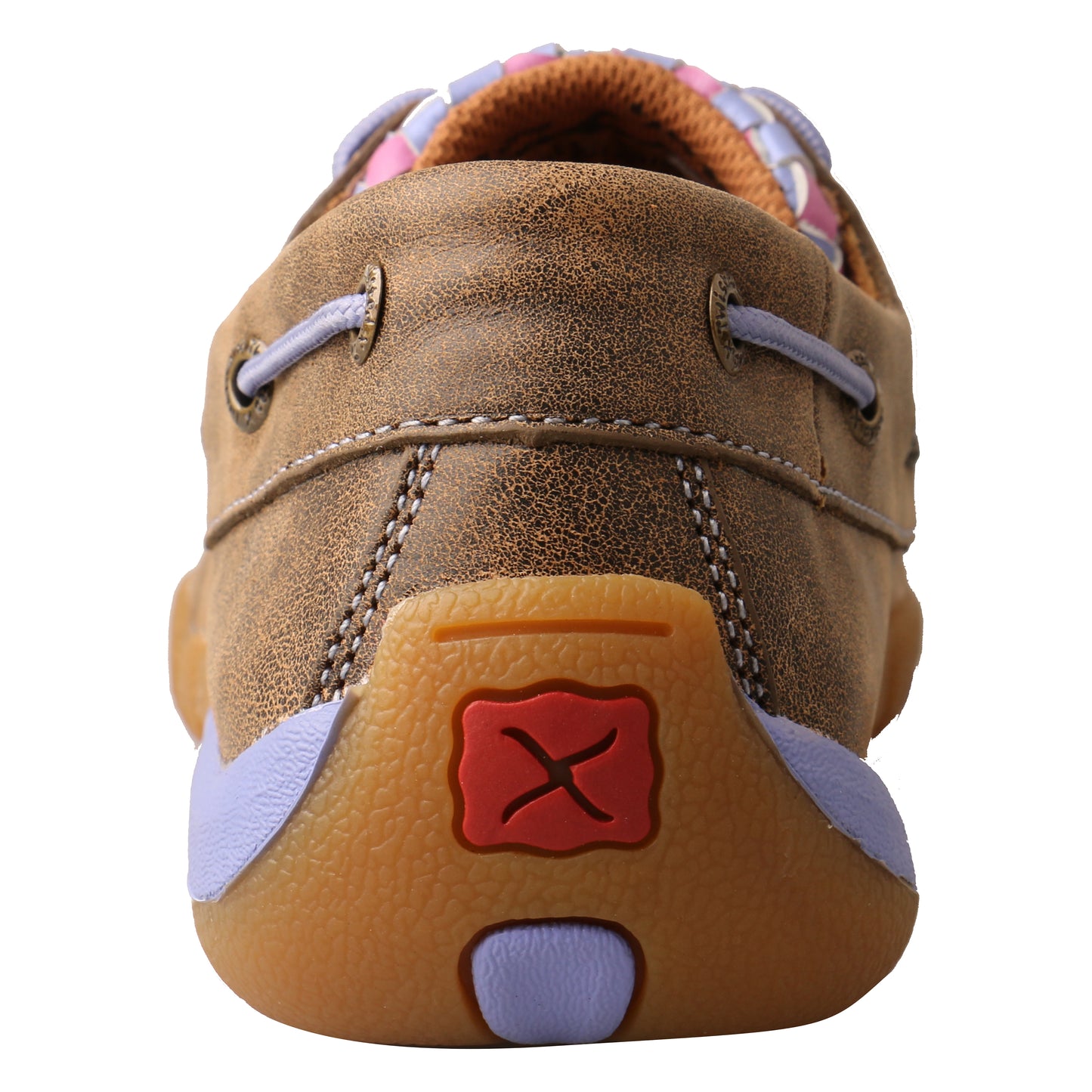 WDM0134 Boat Shoe Driving Moc - Woven Purple
