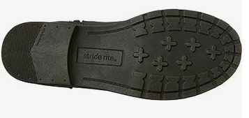Allen's Bootery black Stride Rite riding boot sole with durable tread pattern for little kids