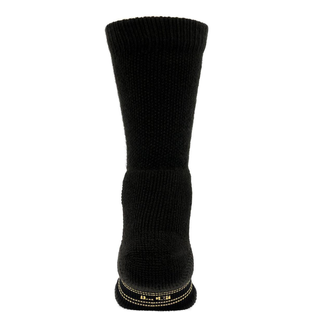 Allen's Bootery Georgia Boot AMP MAX black crew socks with high-density heel padding and compression fit.