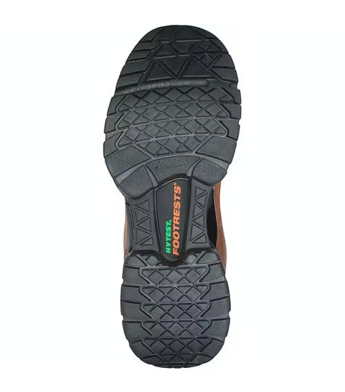 Allen's Bootery HYTEST Crossover work boot black oil and slip resistant rubber outsole with tread detail