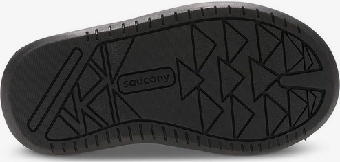 Allen's Bootery Saucony Kids Jazz black sneaker rubber traction outsole with geometric tread pattern