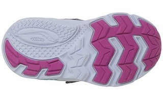Allen's Bootery SY-GIRLS BABY RIDE PRO navy and multi-coloured sneaker showing the non-marking rubber traction outsole