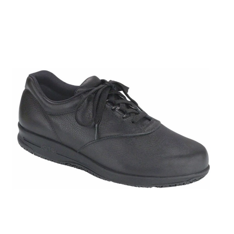 Allen's Bootery Liberty black water-resistant leather lace-up work shoe with slip-resistant X-Tra Grip sole
