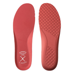 Allen's Bootery Twisted X replacement round toe casual shoe insole in red with textured bottom grip