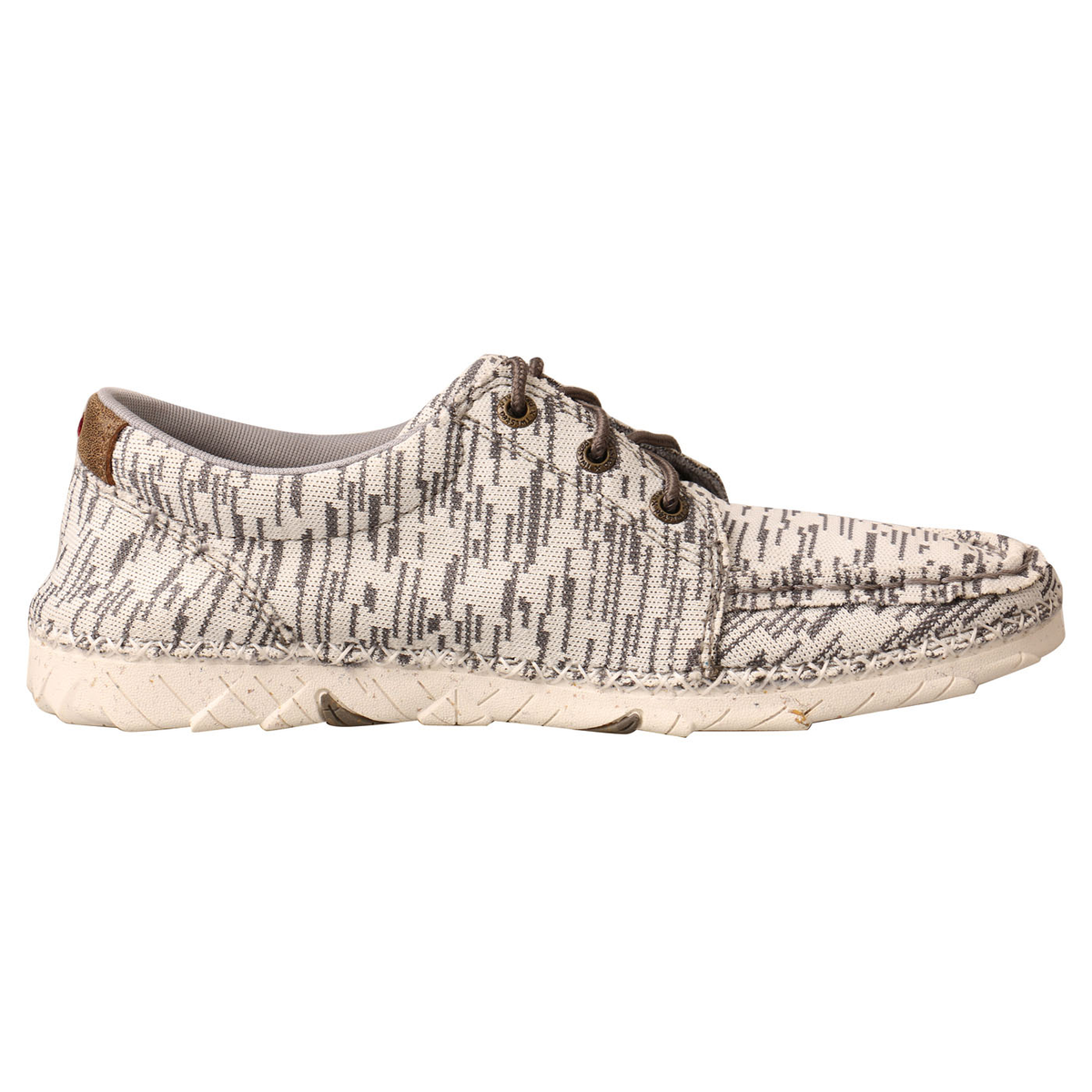 Allen's Bootery women's Zero-X eco-friendly white and grey patterned casual sneaker with bamboo laces