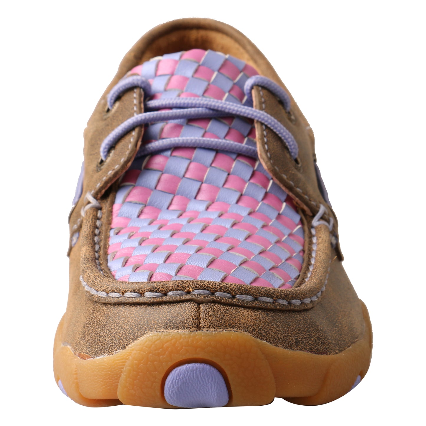 WDM0134 Boat Shoe Driving Moc - Woven Purple