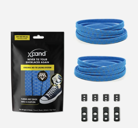 Xpand Laces Original No Tie True Blue Reflective