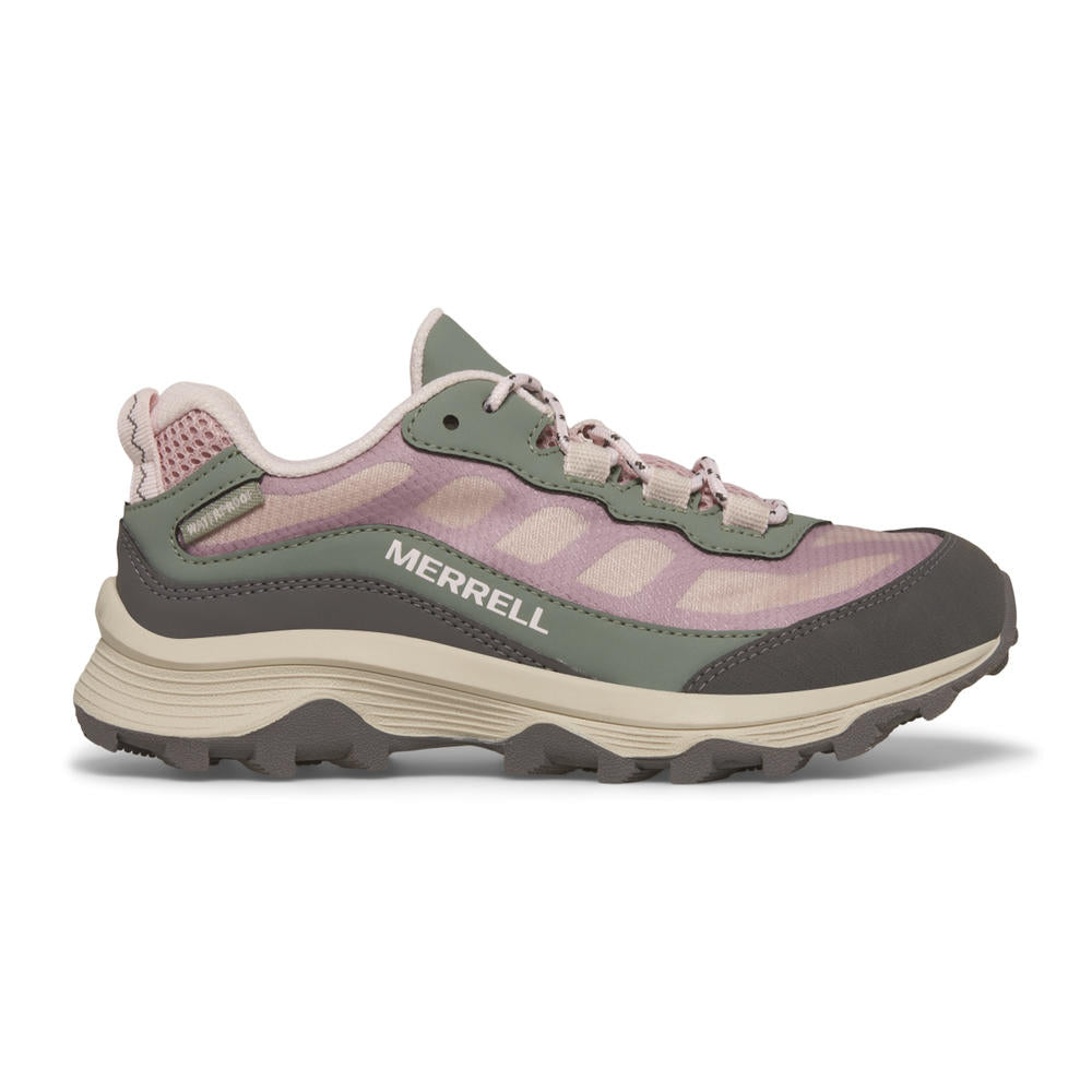 Big Kid's Moab Speed Low Waterproof Dusty Pink/Olive