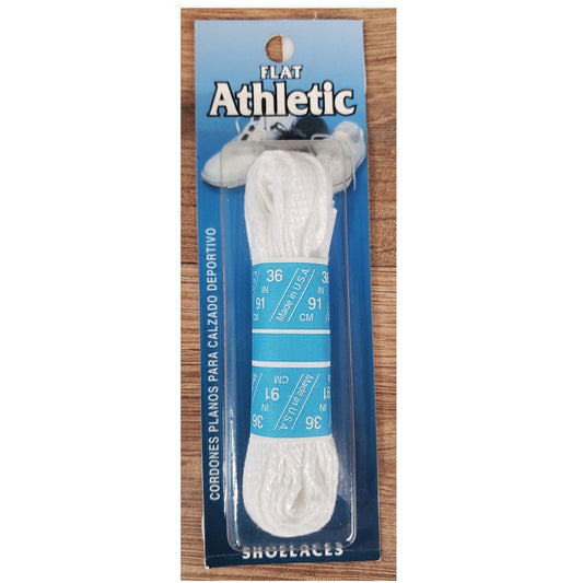 Shoe Laces Flat Athletic White