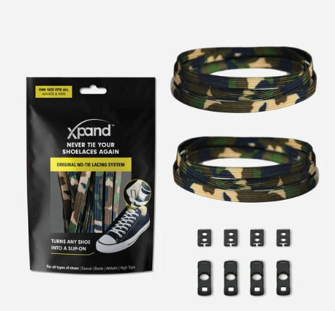 Xpand Laces Original No Tie Green Camo