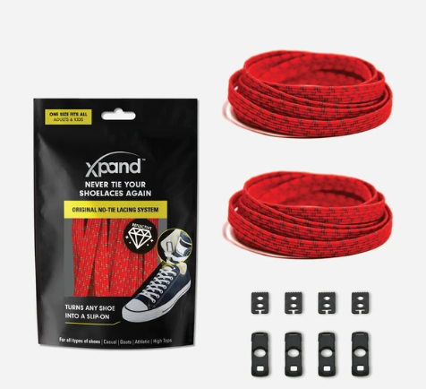 Xpand Laces Original No Tie Red Reflective