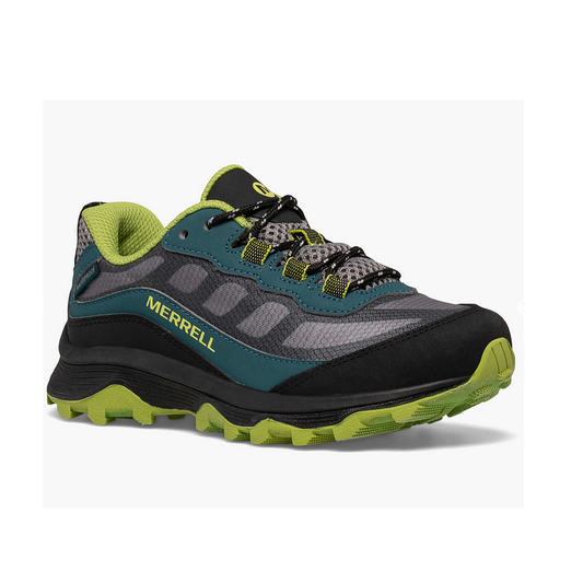 Big Kid's Moab Speed Low Waterproof- Deep Green/Black