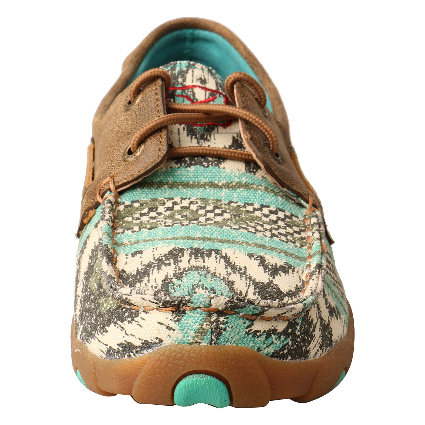 WDM0133 Boat Shoe Drivng Moc - Teal/Gray Bomber