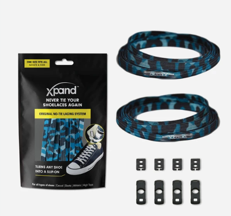 Xpand Laces Original No Tie Blue Camo