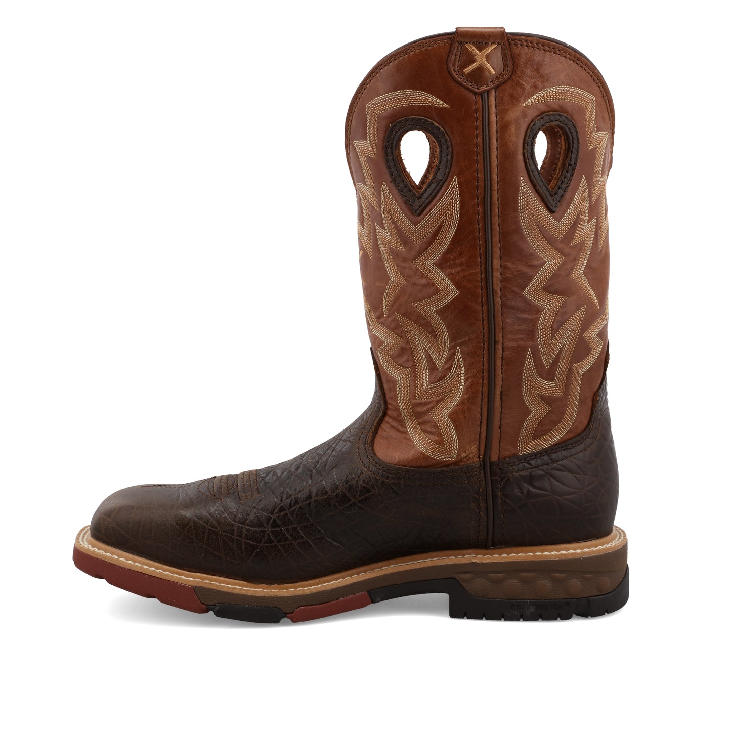 12" Western Alloy Toe Work Boot Chocolate & Spice