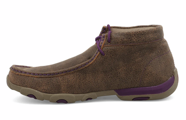 WDM0015  Chukka Driving Moc - Bomber/Purple