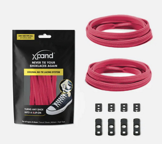 Xpand Laces Original No Tie Off Raspberry Red