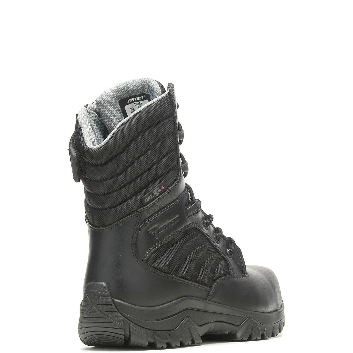 Allen's Bootery Bates GX X2 tall black side zip tactical boot with DRYGuard+ waterproof technology and carbon nano toe