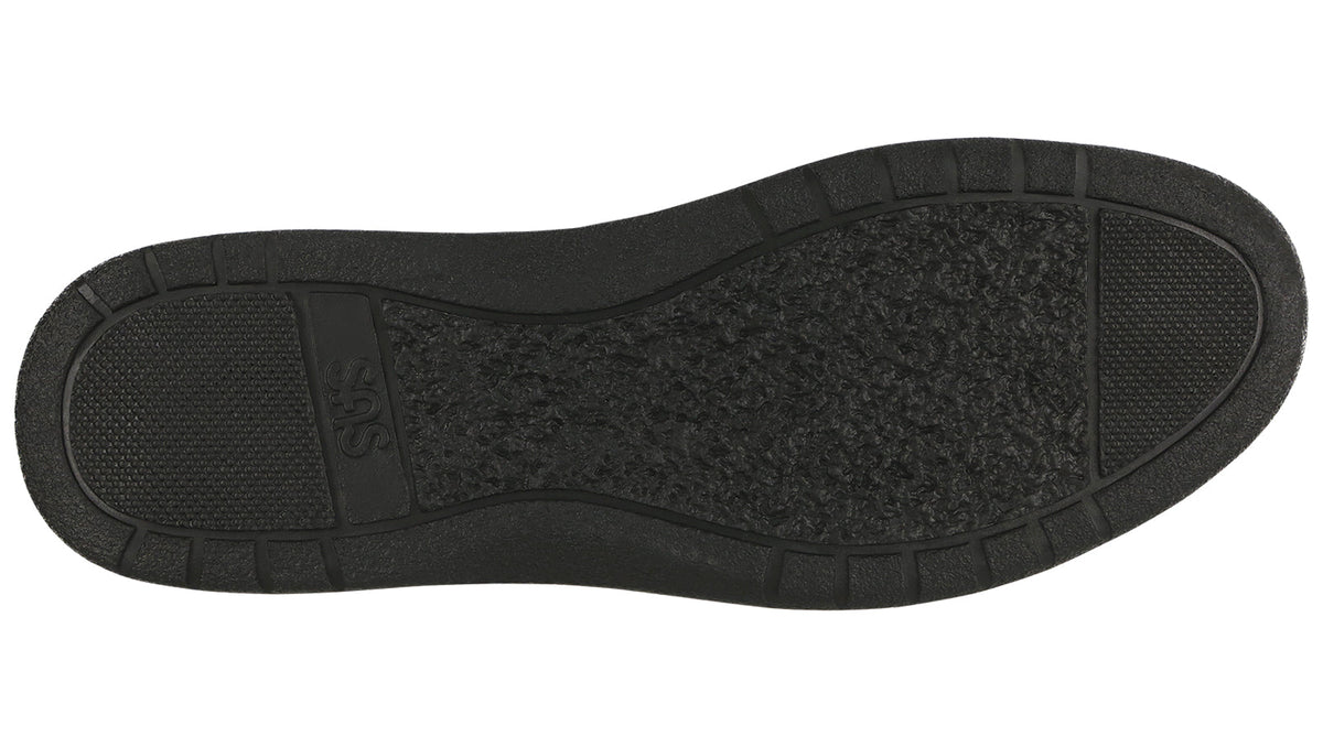 Allen's Bootery FT Mesh black sneaker sole with textured grip pattern and SAS branding