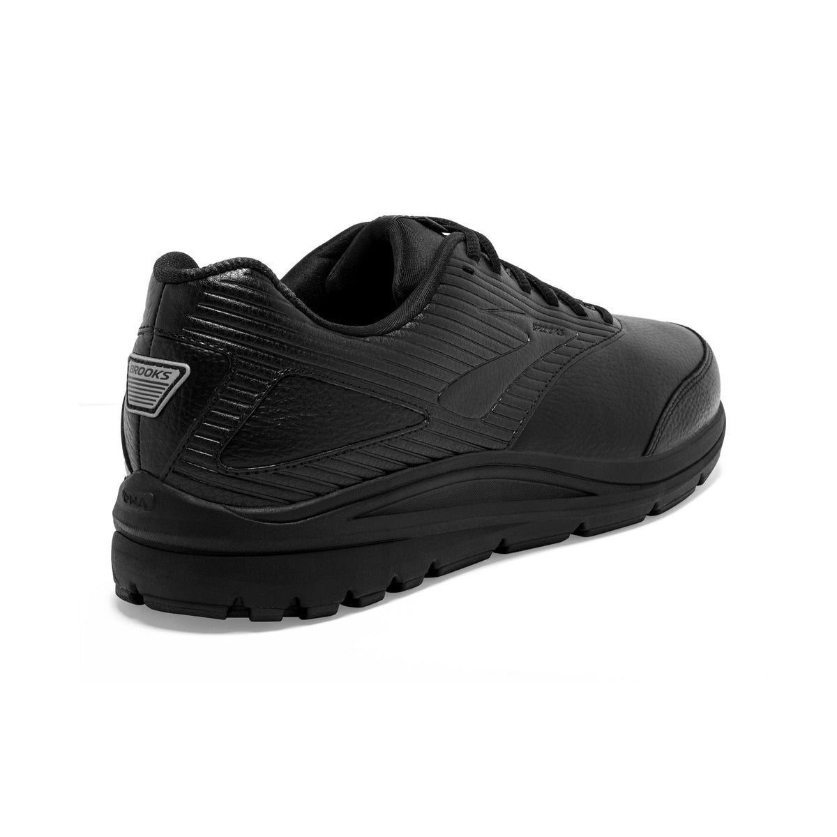 Allen's Bootery Brooks Addiction Walker 2 black full-grain leather walking shoe with slip-resistant outsole