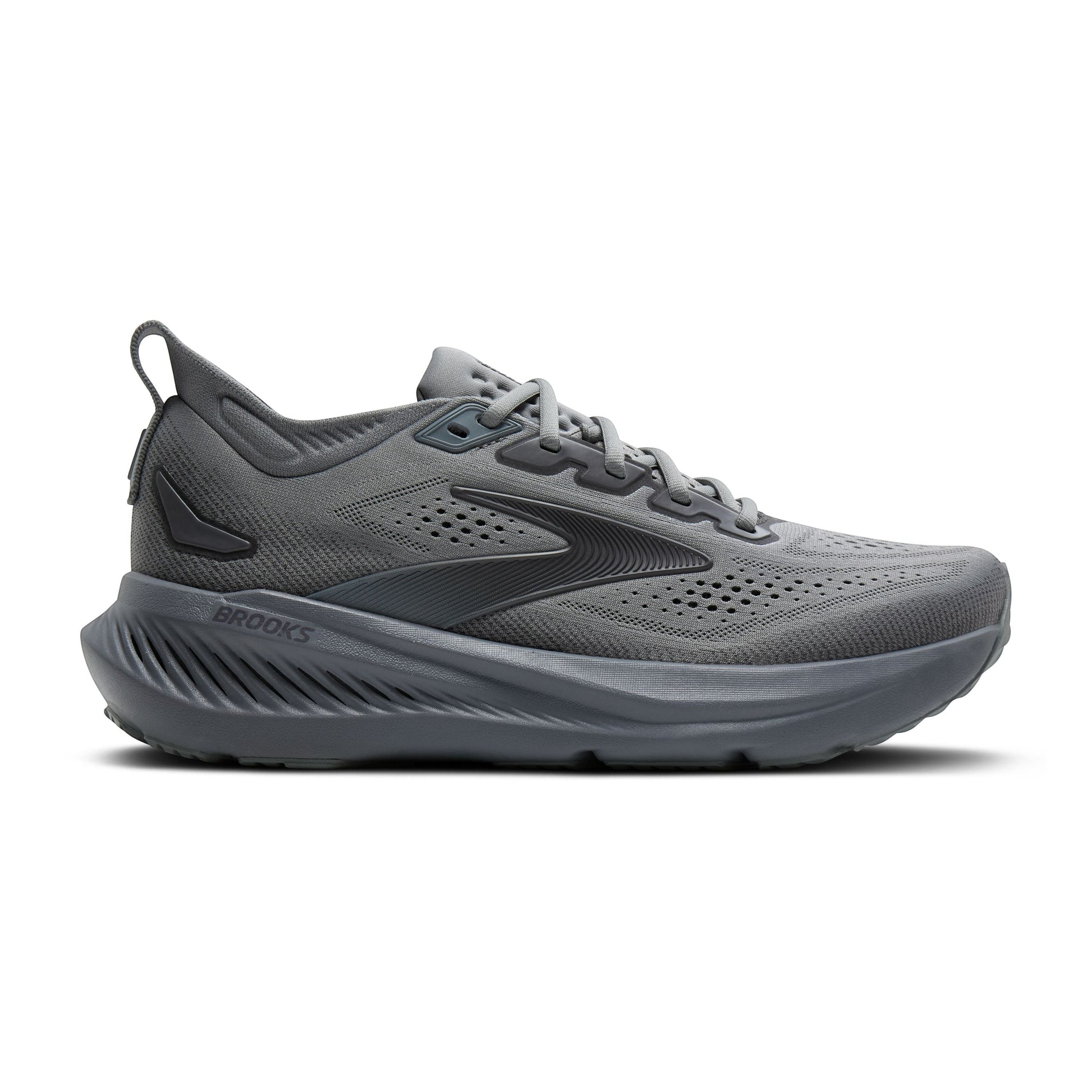 Allen's Bootery Brooks Glycerin 23 men's neutral road running shoe in grey and black with plush cushioning.