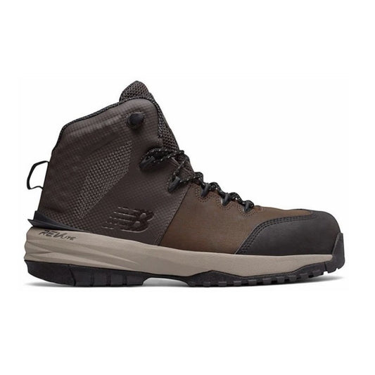 Allen's Bootery men's brown leather composite toe athletic work boots with slip-resistant rubber outsole and REVlite midsole