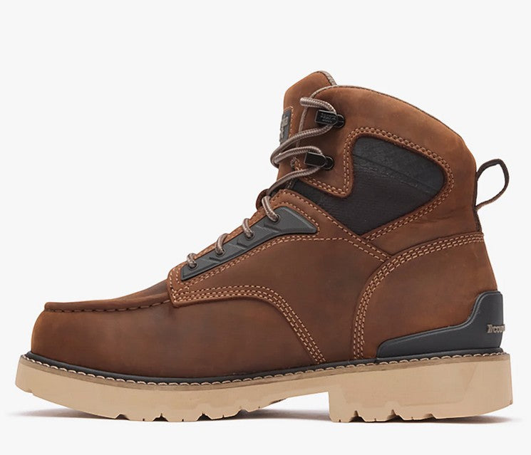 Allen's Bootery Georgia Boot Carbon Flex 6-inch brown leather waterproof work boot with moc-toe and safety toe.