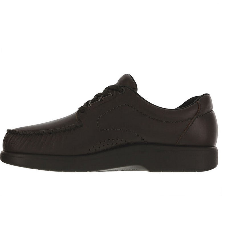 Allen's Bootery Bout Time cacao brown leather lace-up loafer with moccasin construction and cushioned sole