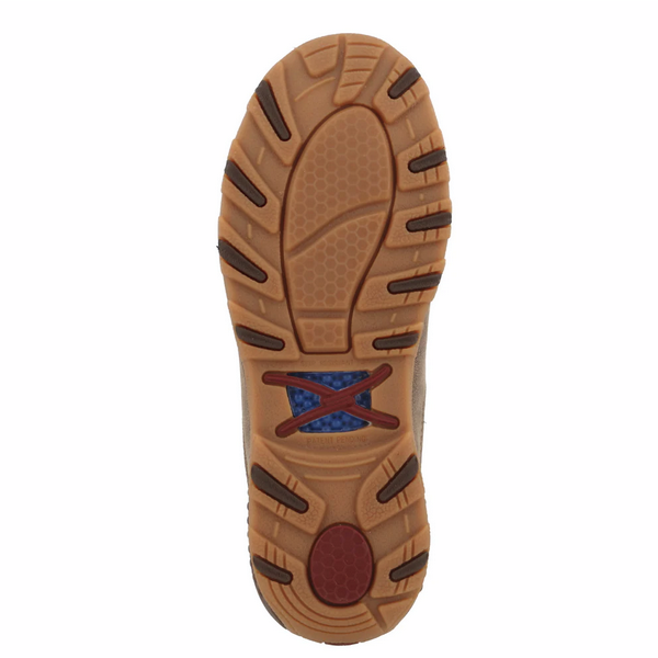 Allen's Bootery Twisted X women's driving moc brown rubber outsole with CellStretch technology bottom view