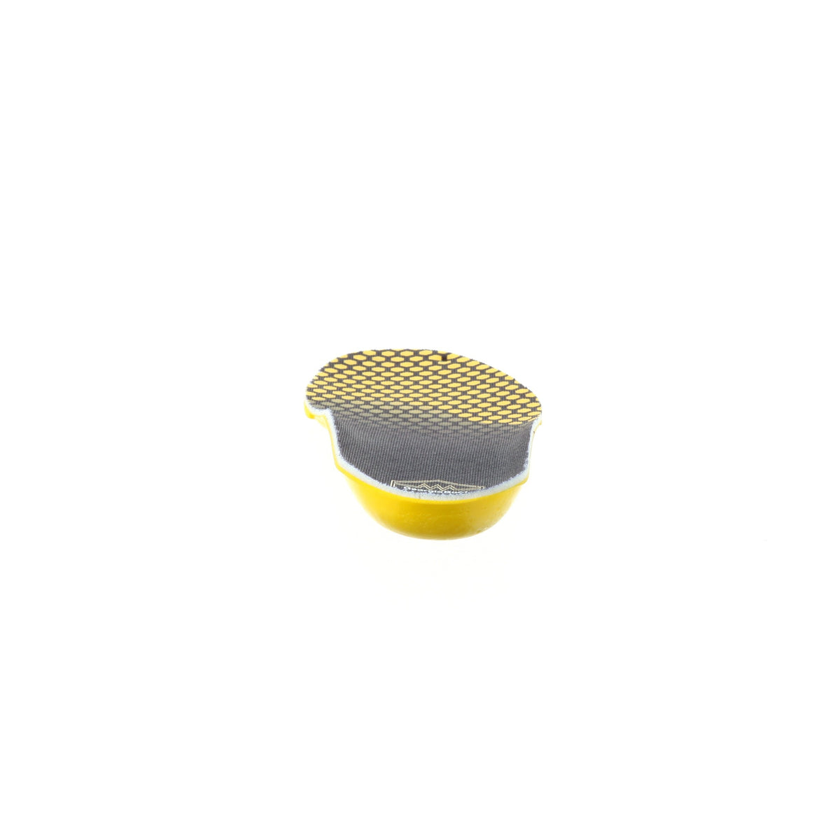 Allen's Bootery Georgia Boot AMP Lite insole with yellow heel cup, memory foam, and black textured top layer.