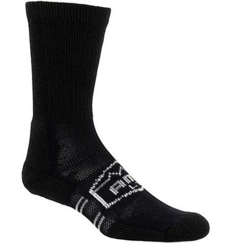 Allen's Bootery Georgia Boot AMP LT black crew socks with targeted compression and moisture-wicking fabric