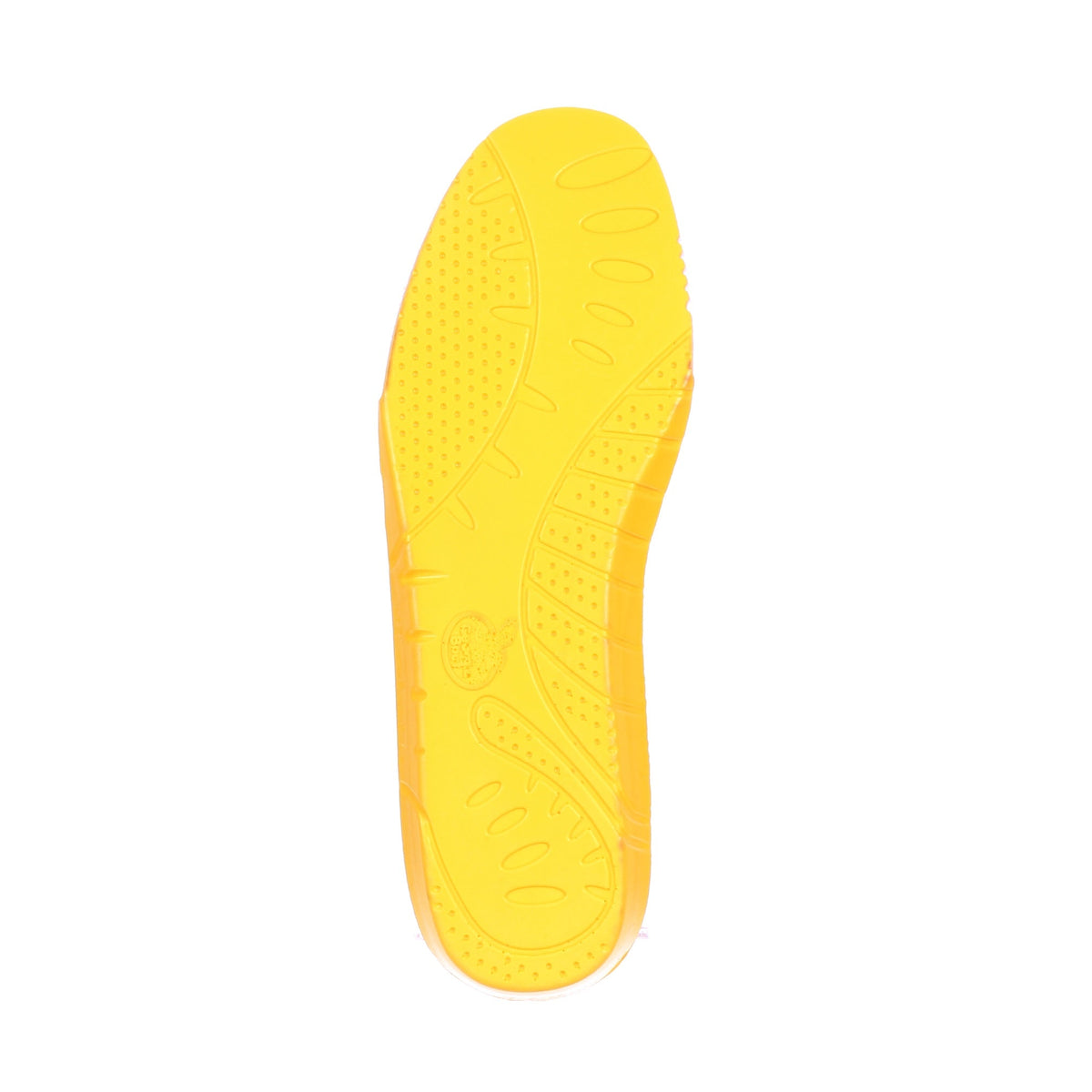 Allen's Bootery Georgia Boot AMP memory foam replacement insole with yellow polyurethane base and airflow channels
