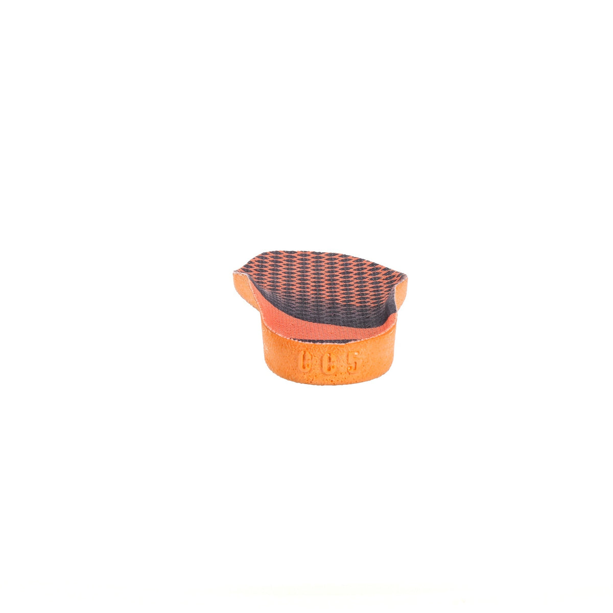 Allen's Bootery Georgia Boot CC5 ergonomic replacement insole with orange heel cup and black textured top surface