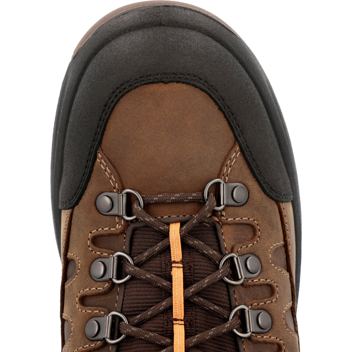 Allen's Bootery Georgia Boot waterproof hiker work boot featuring brown leather and abrasion-resistant toe cap
