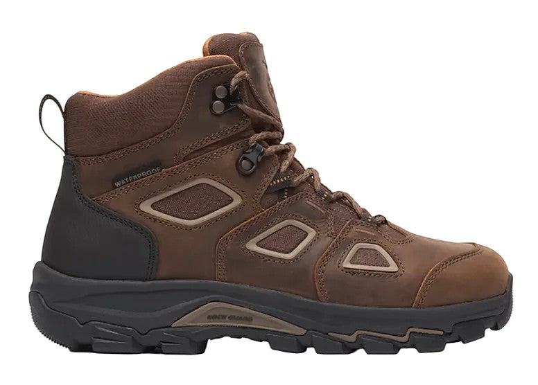 Allen's Bootery Georgia TrailPoint brown waterproof leather hiker work boot with carbon safety toe and rugged outsole.