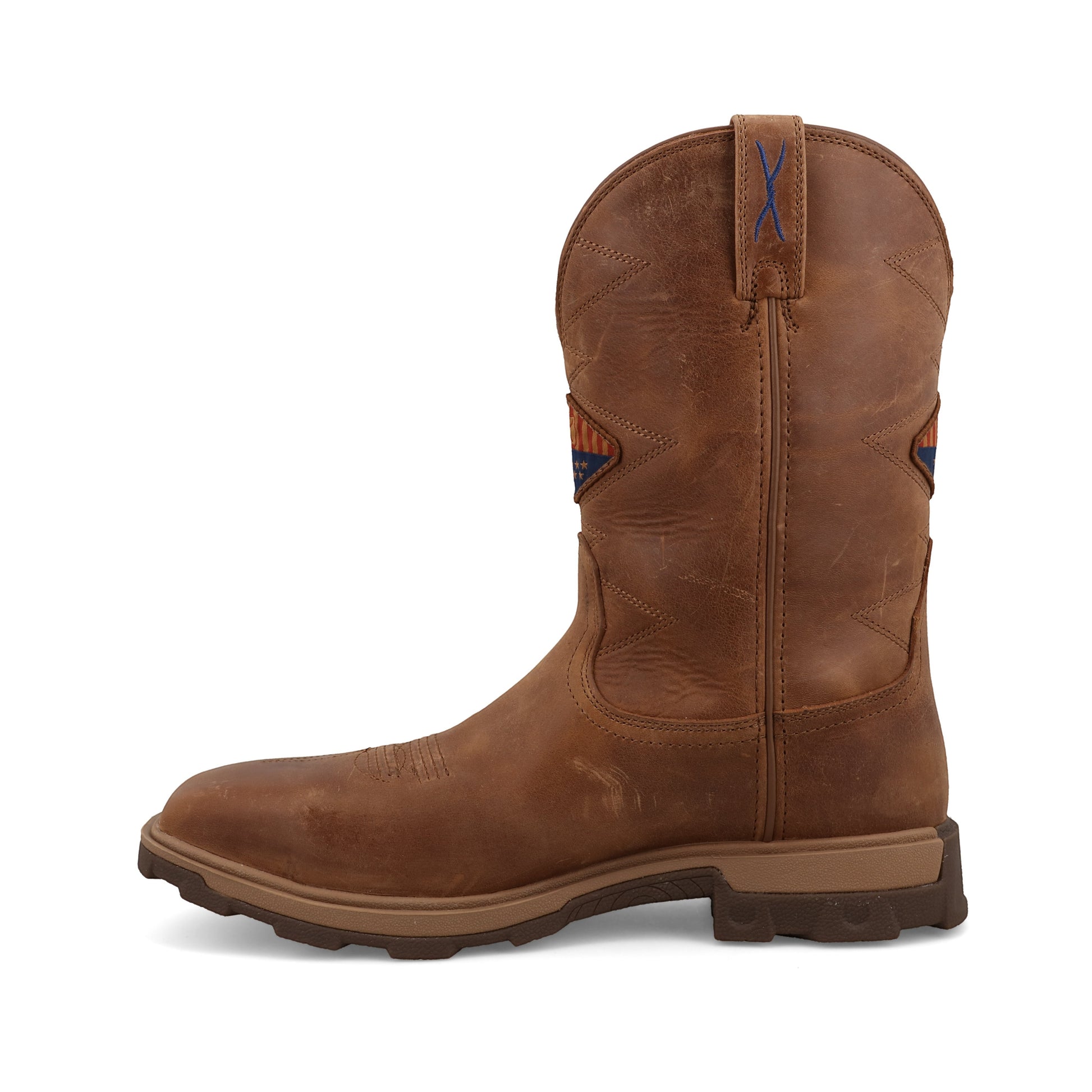 Allen's Bootery 11-inch UltraLite X waterproof leather work boot in ginger with nano toe and durable rubber outsole