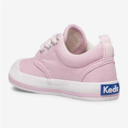 Allen's Bootery Keds Graham toddler sneaker in light pink canvas with a durable white rubber lug outsole