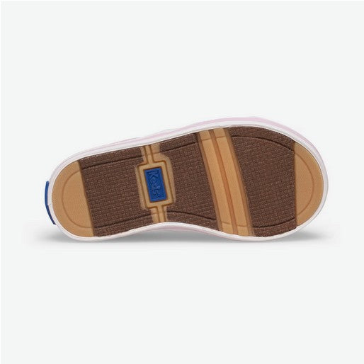 Allen's Bootery Keds Graham toddler sneaker showing the brown rubber lug outsole with traction pattern