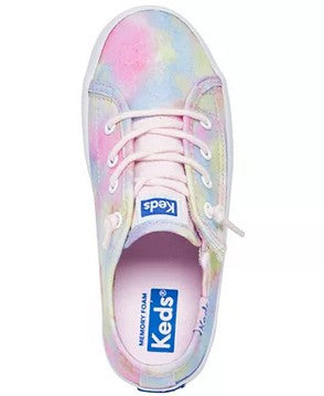 Allen's Bootery Keds Kickstart Jr. tie dye canvas sneakers for toddlers with memory foam footbed and barrel laces