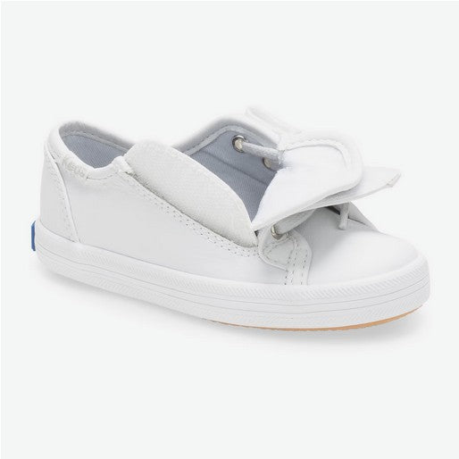 Allen's Bootery white Keds Kickstart Jr toddler sneaker with hook and loop closure and memory foam footbed