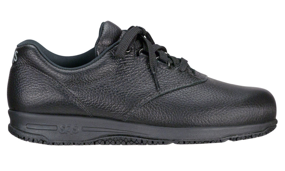 Allen's Bootery Liberty black water-resistant leather lace-up work shoe with slip-resistant X-Tra Grip sole