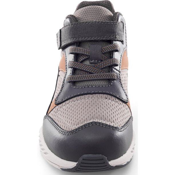 Allen's Bootery Made2Play Wilson asphalt high-top sneakers for kids with hook and loop closure and mesh detailing