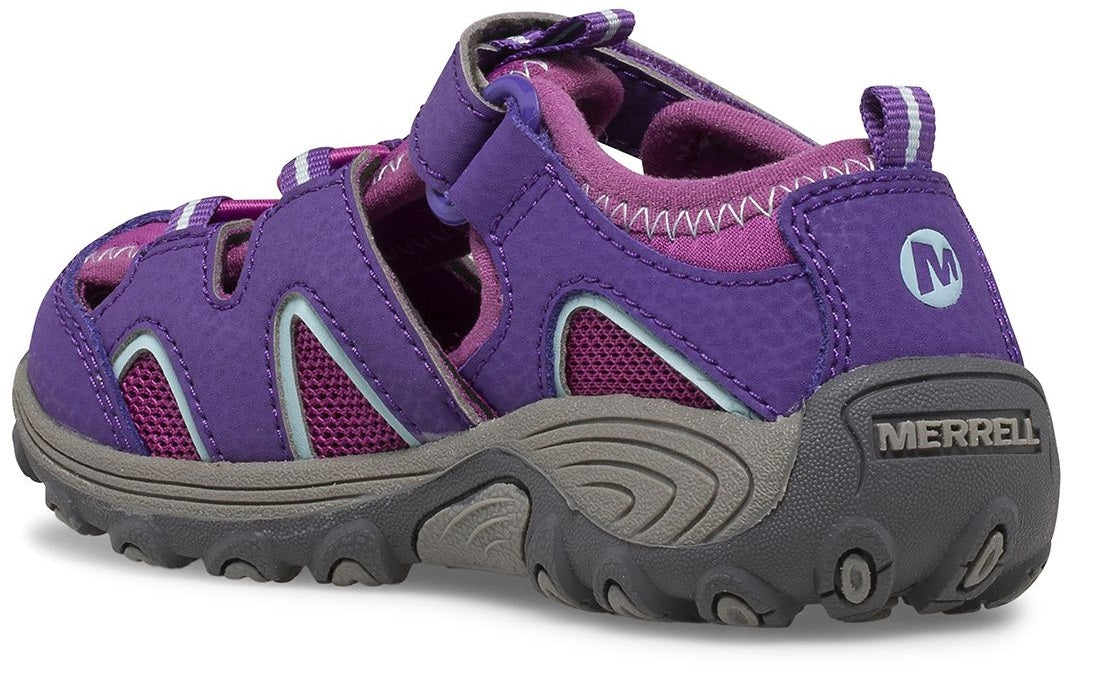 Allen's Bootery Merrell Hydro H2O Hiker berry leather water sandal for toddlers with hook and loop closure