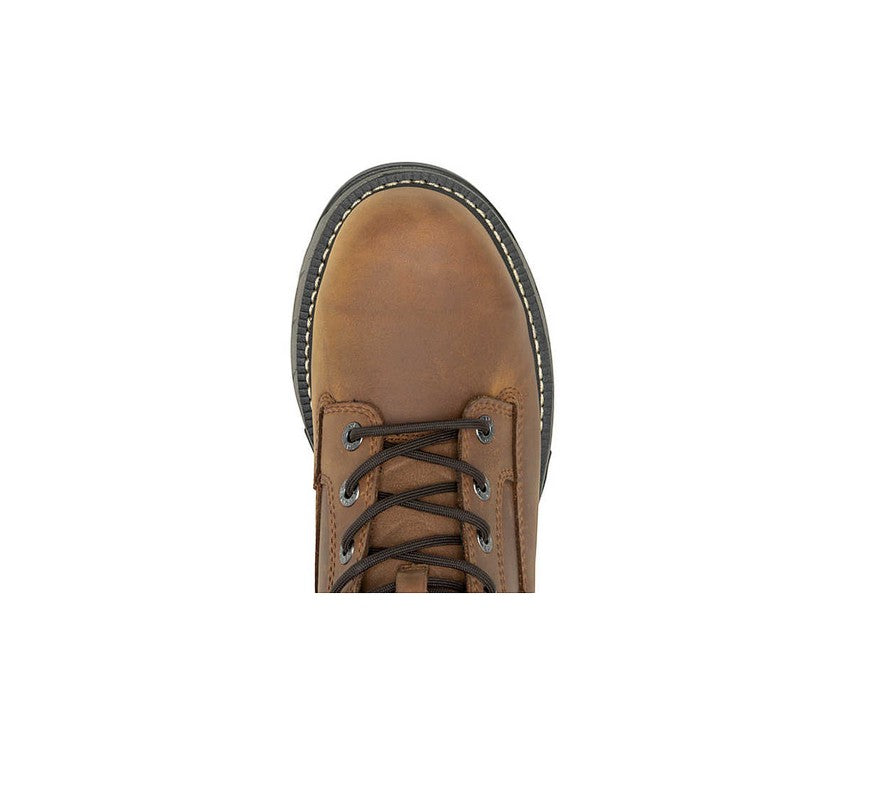 Allen's Bootery ReForce 6-inch waterproof brown leather work boot with CarbonMax composite toe and lace-up closure