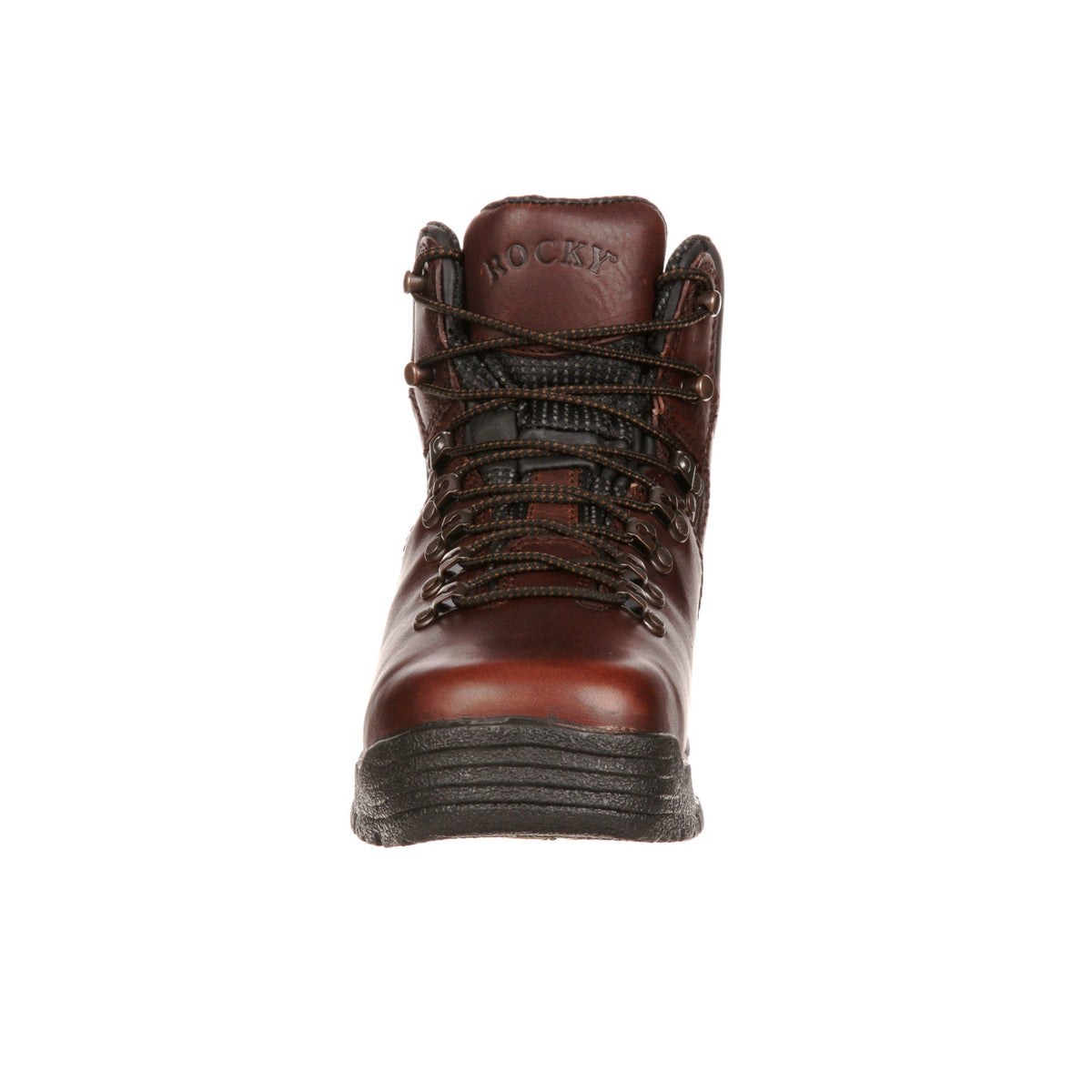Allen's Bootery brown Rocky Mobi Lite 6-inch steel toe waterproof work boots with lace-up leather design