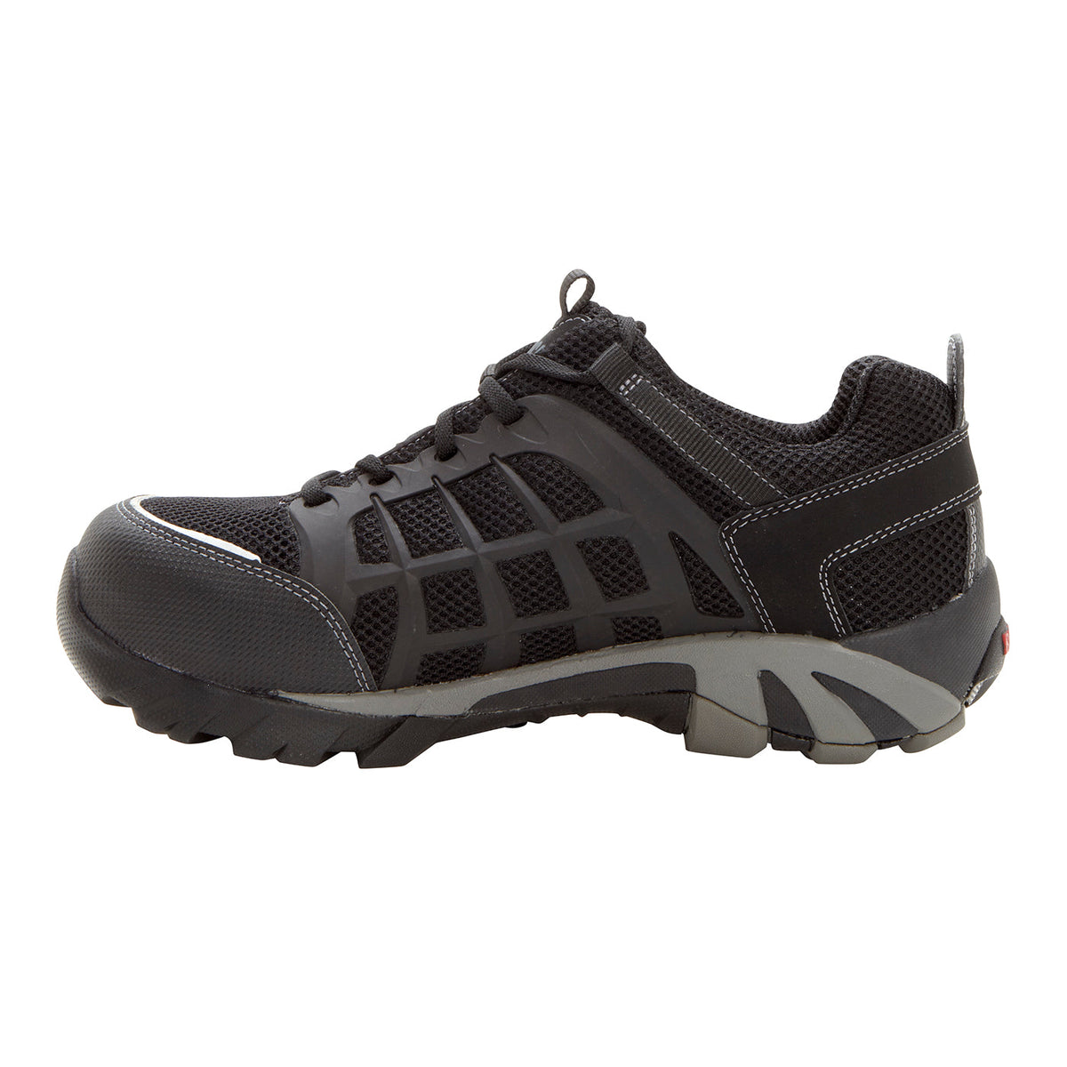 Allen's Bootery Rocky TrailBlade black composite toe waterproof athletic work shoe with reflective toe detail.