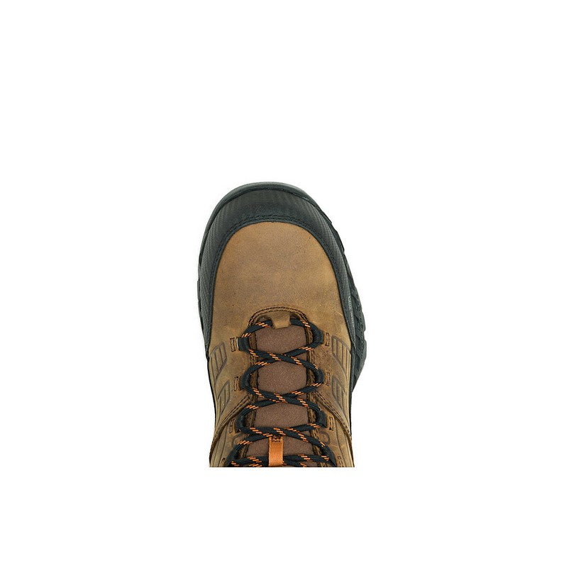 Allen's Bootery Surge LX work boot in Sudan Brown leather with black TecTuff abrasion-resistant toe and lace-up front