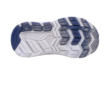 Allen's Bootery Wind FST Jr. toddler sneaker showing the durable blue and white non-marking rubber outsole tread