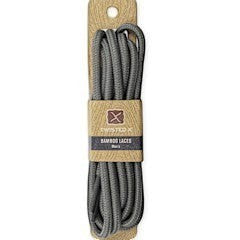 Allen's Bootery Twisted X grey bamboo replacement shoe laces on branded cardboard packaging