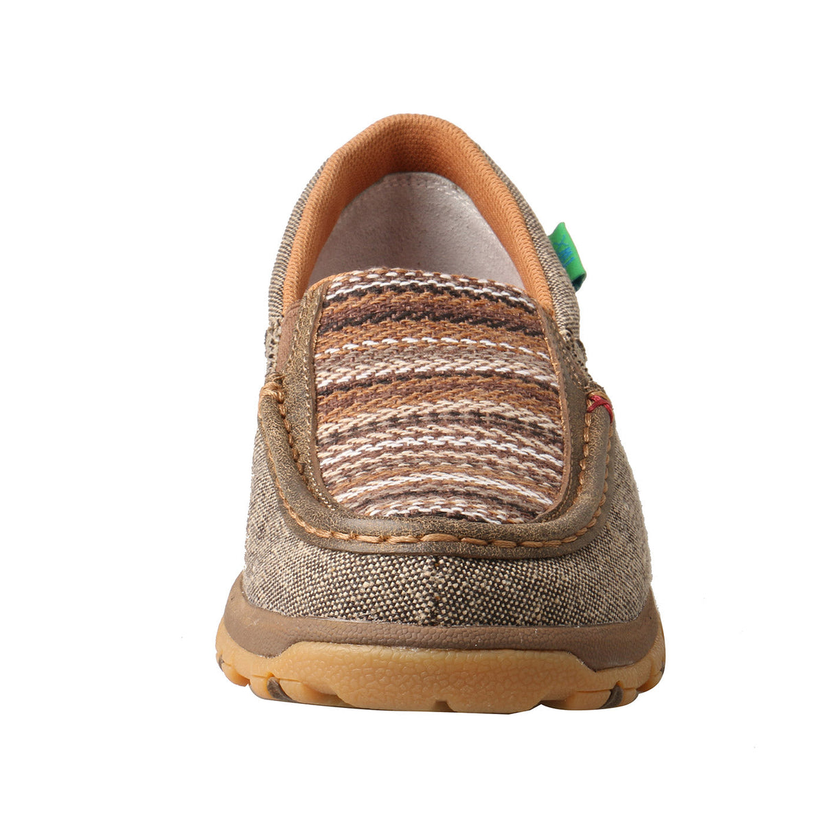 Allen's Bootery Twisted X ecoTWX tweed driving moccasin in dust and multi-color with CellStretch comfort technology